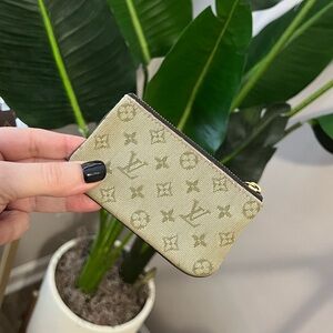 Louis Vuitton denim cles coin wallet
